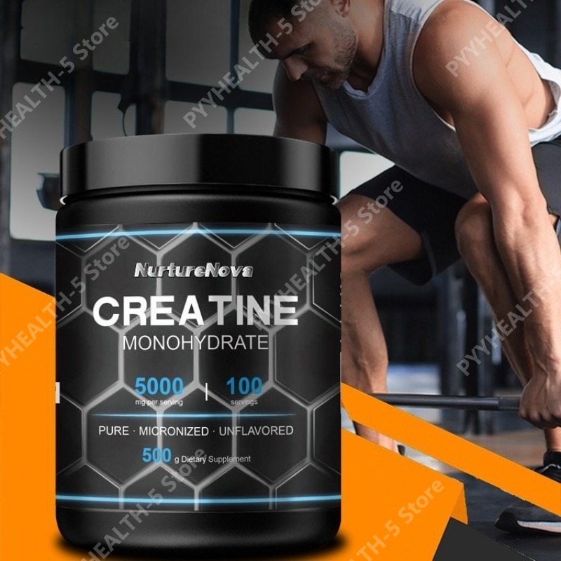 Creatine Monohydrate Powder - ผงครีเอทีนโมโนไฮเดรต 5000 มก. ต่อหนึ่งหน่วยบริโภค, 100 หน่วยบริโภค,