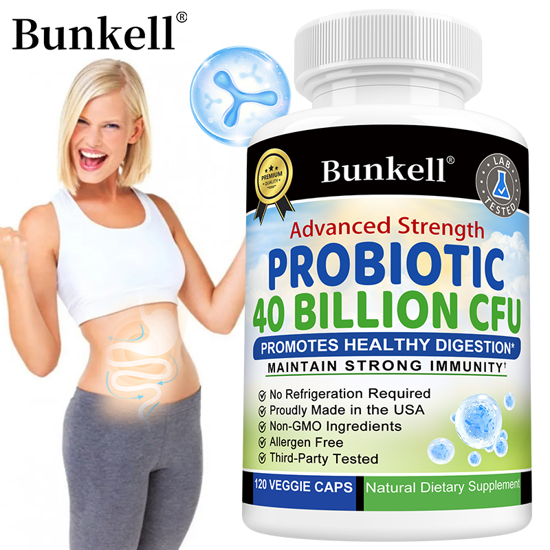 Probiotic 60 Billion - โปรไบโอติกส์แคปซูล 40 พันล้าน CFU, ปรับสมดุลจุลินทรีย์ในลำไส้, ส่งเสริมการย่อยอาหารและสุขภาพลำไส้,