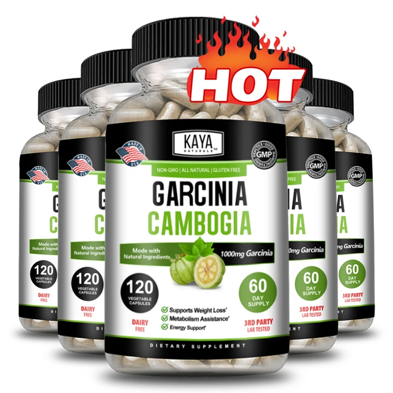 Garcinia Cambogia Extract - แคปซูลสารสกัดจากการ์ซีเนีย คัมโบเจีย 1000 มก. ยับยั้งความอยากอาหารสำหรับผู้ชายและผู้หญิง, ระบบเผาผลาญ,
