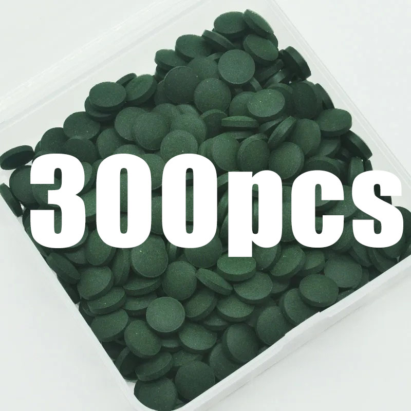 Spirulina Tablet Organic - เม็ดสาหร่ายสไปรูลิน่าบริสุทธิ์สูง 50-300 ชิ้น สาหร่ายเกลียวเสริมสารอาหาร อาหารสัตว์เลี้ยงยอดนิยม อาหารปลา