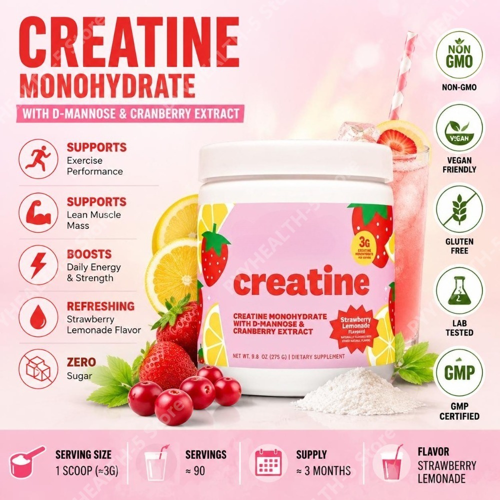 Creatine Monohydrate Powder - ผงครีเอทีนโมโนไฮเดรต อาหารเสริม ขนาด 3 กรัมต่อหนึ่งครั้ง สำหรับผู้ทานวีแกน