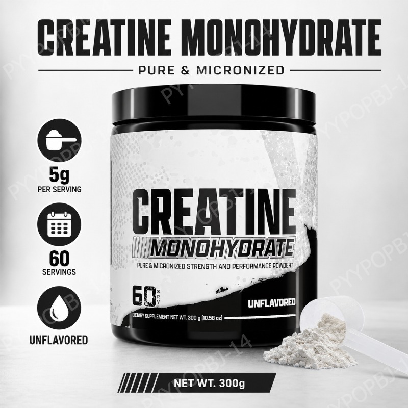 Creatine Monohydrate Powder - ผงครีเอทีนโมโนไฮเดรต 5 กรัมต่อหนึ่งหน่วยบริโภค ช่วยเสริมสร้างความแข็งแรง ฟื้นฟูกล้ามเนื้อ รสจืด