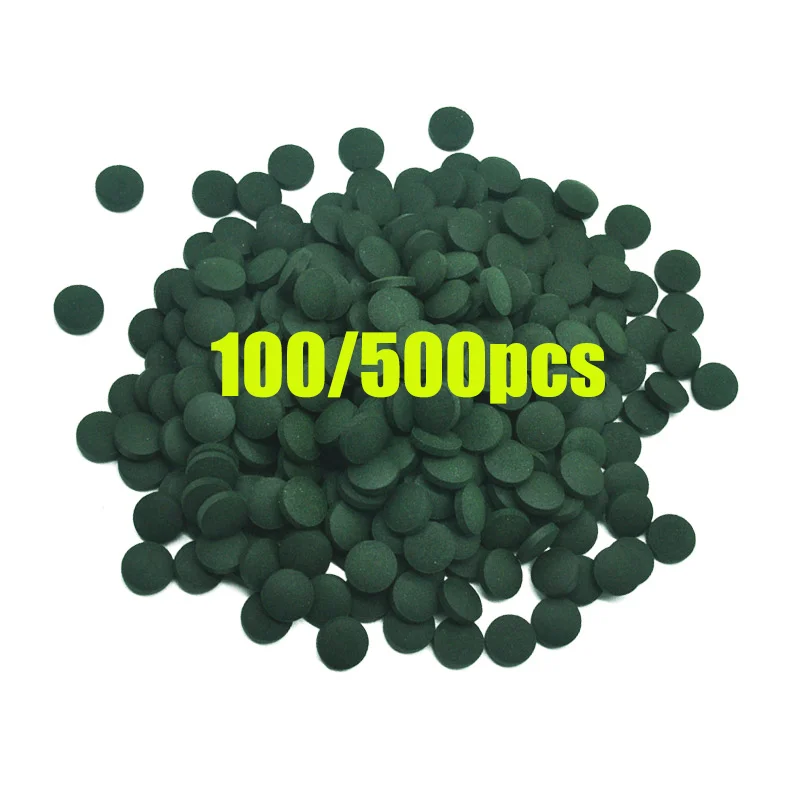 100pcs ความบริสุทธิ์สูงสาหร่าย - Spirulina Tablet Organic บทวิจารณ์และราคา