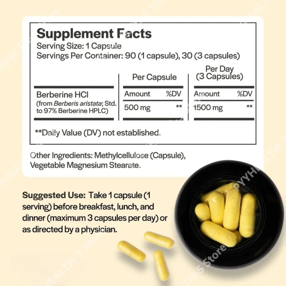 อาหารเสริมเบอร์เบอรีน เอชซีแอล - Berberine Hcl Capsule บทวิจารณ์และราคา