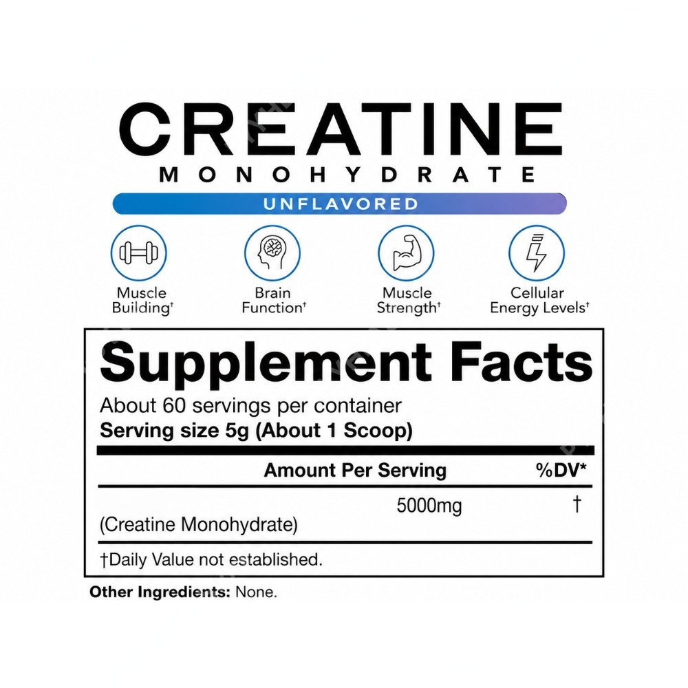 ผงครีเอทีนโมโนไฮเดรต 5000 มก.  - Creatine Monohydrate Powder บทวิจารณ์และราคา
