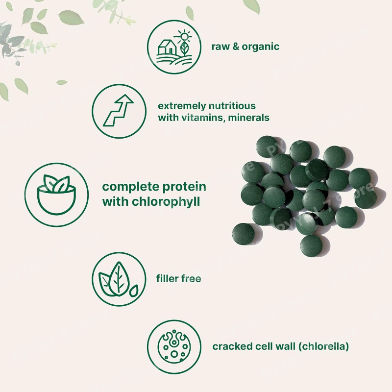 สาหร่ายสไปรูลิน่า คลอเรลลา แบบ - Spirulina Tablet Organic บทวิจารณ์และราคา