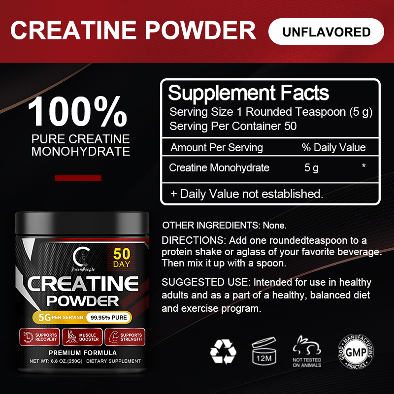 GPGP GreenPeople Creatine Mono - Creatine Monohydrate Powder บทวิจารณ์และราคา