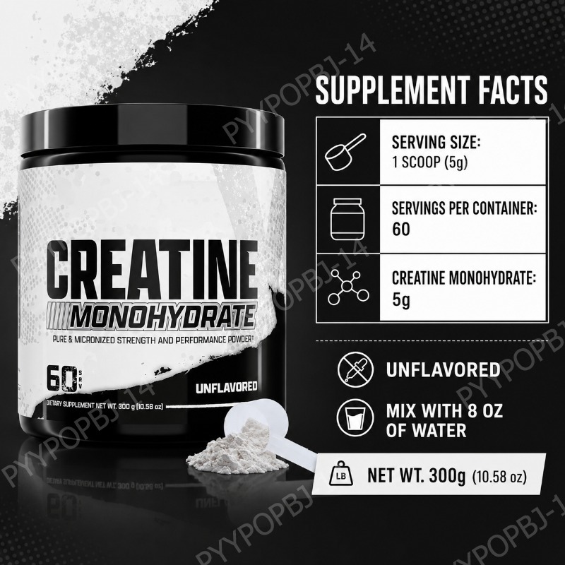 ผงครีเอทีนโมโนไฮเดรต 5 กรัมต่อ - Creatine Monohydrate Powder บทวิจารณ์และราคา
